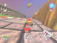 une photo d'Ã©cran de Muppet RaceMania sur Sony Playstation